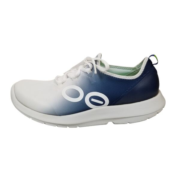 Oofos Men's OOmg Sport Low Shoes US 12 / EU 45 White Navy Recovery 09012023-14 - Picture 3 of 9